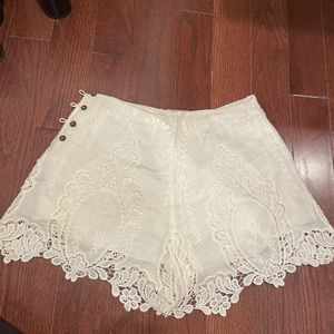 Dolce Vita White Lace Shorts